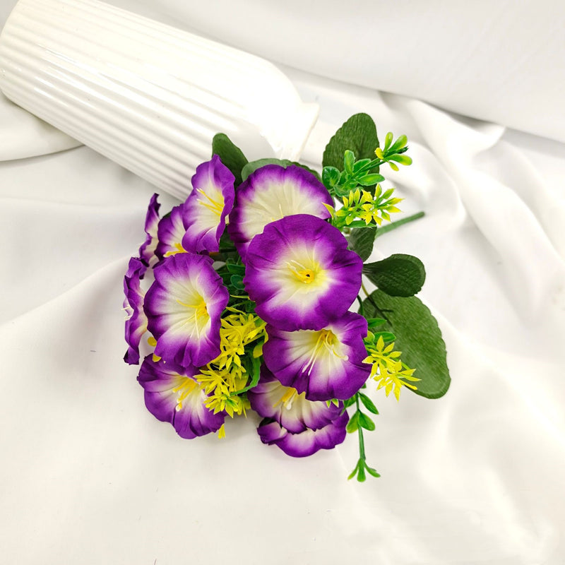 Bulk 13" Morning Glory Bush Artificial Flowers for Outdoor UV Resistant Plants Wholesale