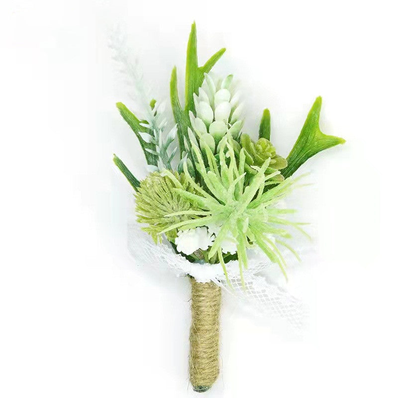 Boutonnières de plantes succulentes artificielles en vrac en gros