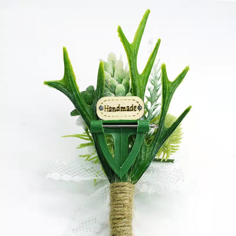 Boutonnières de plantes succulentes artificielles en vrac en gros