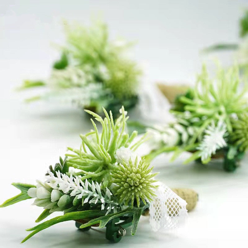 Boutonnières de plantes succulentes artificielles en vrac en gros