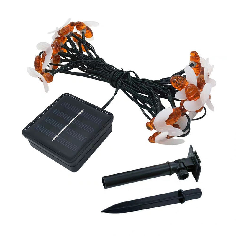 Guirnalda de abejas a granel, luces LED de energía Solar, decoración navideña, venta al por mayor 