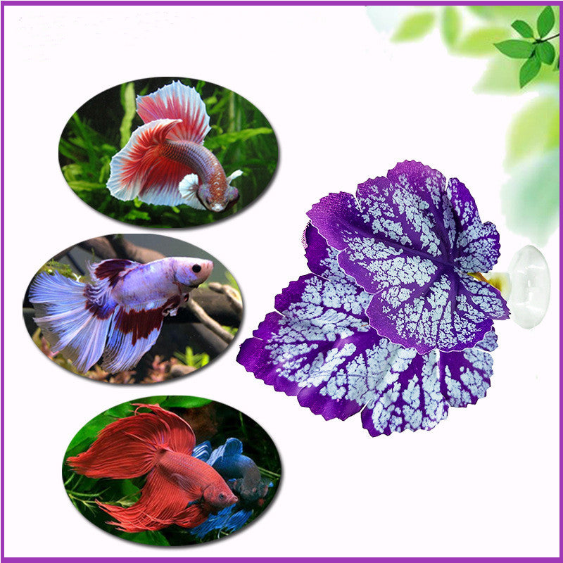 La almohadilla de hoja de pez Betta artificial a granel mejora la salud de Betta - 12 estilos al por mayor 
