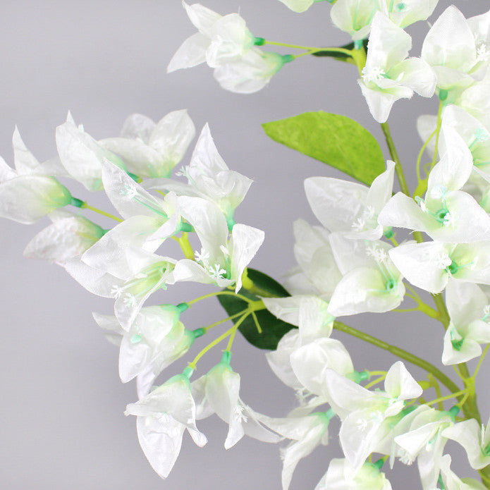 Venta al por mayor de flores artificiales de ramas de tallo largo de buganvilla de 47 "a granel