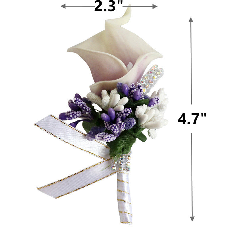 Boutonnieres a granel Calla Lily Flowers 9 colores al por mayor