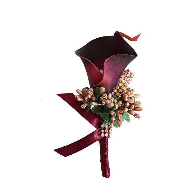 Boutonnieres a granel Calla Lily Flowers 9 colores al por mayor