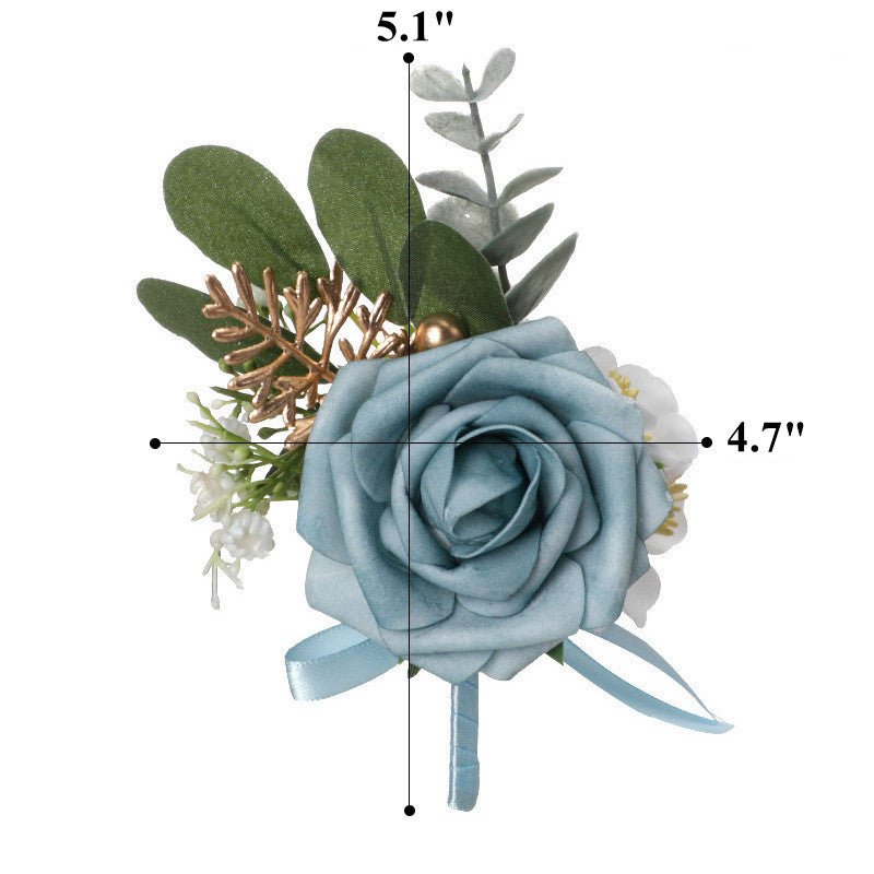 Boutonnières de fleurs en soie roses en vrac en gros