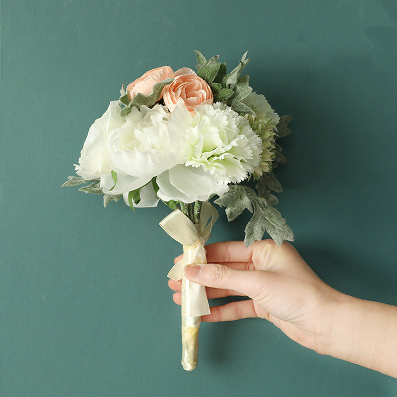 Bulk Bridesmaid Bouquet Artificial Flowers Vintage Bouquet 11 Inch Wholesale