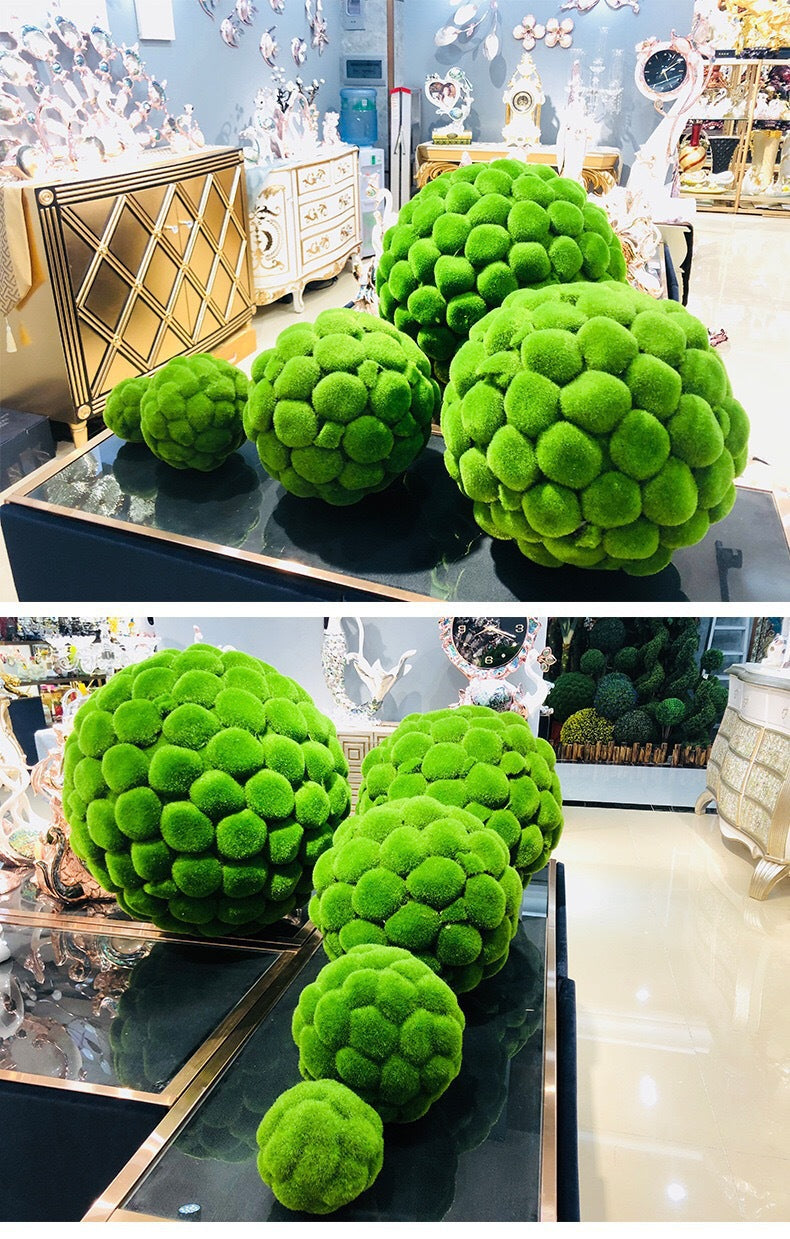 Bryophytes a granel Musgo artificial Topiary Bola Planta Bolas decorativas Decoración al por mayor 
