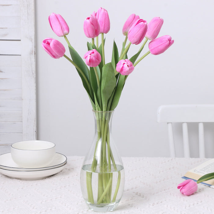 Bulk 18.8" Tulip Stems Real Touch Artificial Tulip Arrangement Flowers Arrangements Wholesale