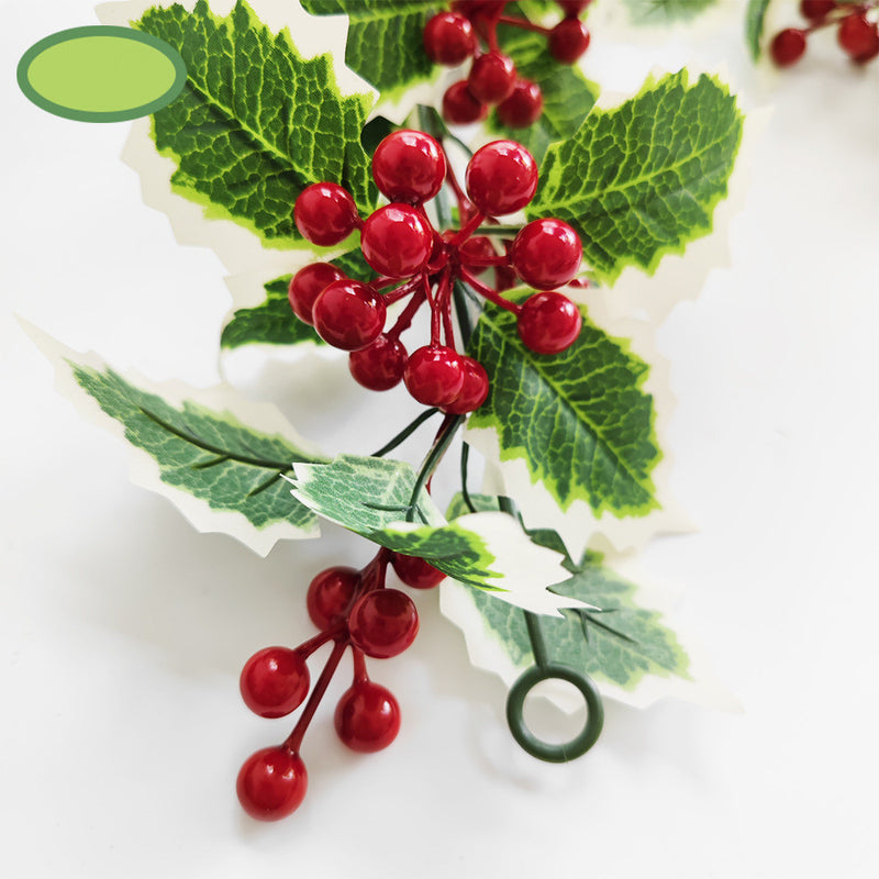 Bulk 68" Red Berries Garland Xmas Tree Garland for Holiday Indoor Outdoor Mantle Fireplace Home Decoration New Year Decor Wholesale
