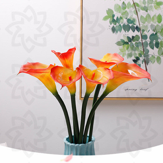 Premium 12pcs 25" Real Touch Calla Lily Bouquet  - Lifelike Floral Arrangements for Weddings & Home Decor