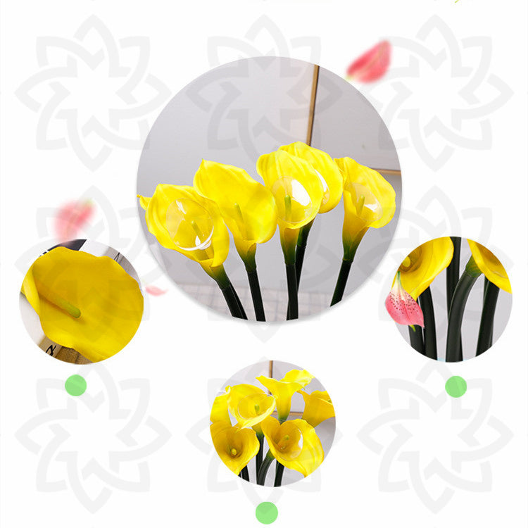 Premium 12pcs 25" Real Touch Calla Lily Bouquet  - Lifelike Floral Arrangements for Weddings & Home Decor