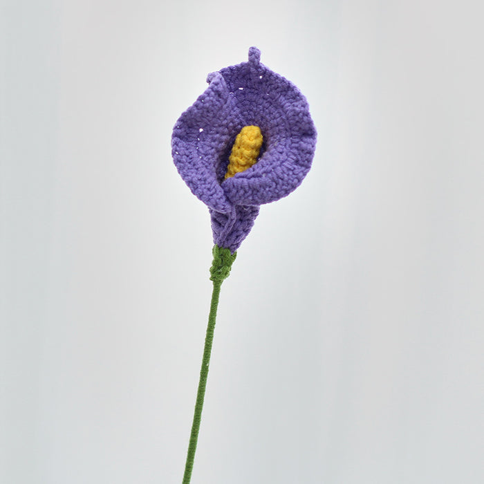 Bulk Knitting Crochet Calla Lily Stem Handmade Gifts For Mother's Day Wholesale