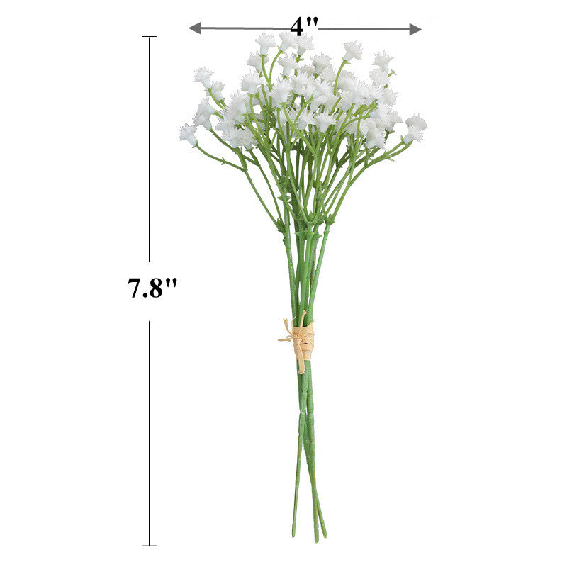 Bulk 7.8 "Gypsophila Artificial Baby's Breath White Spray Stems Bundle para DIY Boutonnieres al por mayor 