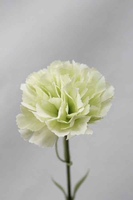 Venta al por mayor de flores artificiales de seda de tallo de claveles de 10,6 pulgadas a granel 