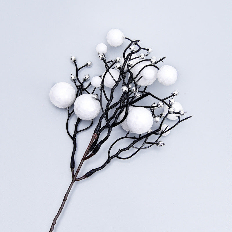 Bulk 9" Christmas Glitter Berries Tallos Holly Picks Adornos al por mayor