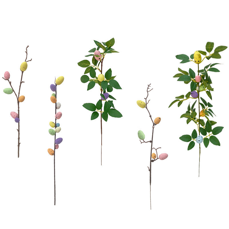 Tiges de fleurs de Pâques en vrac Branches avec œufs Vente en gros de fleurs artificielles