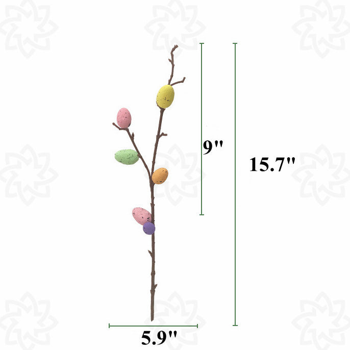Venta al por mayor de ramas de tallos de flores artificiales para decoración de Pascua a granel