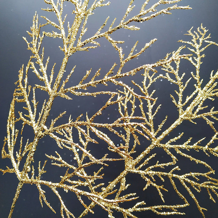 Bulk 15" Christmas Golden Silver Cedar Picks Artificial Plants Wholesale