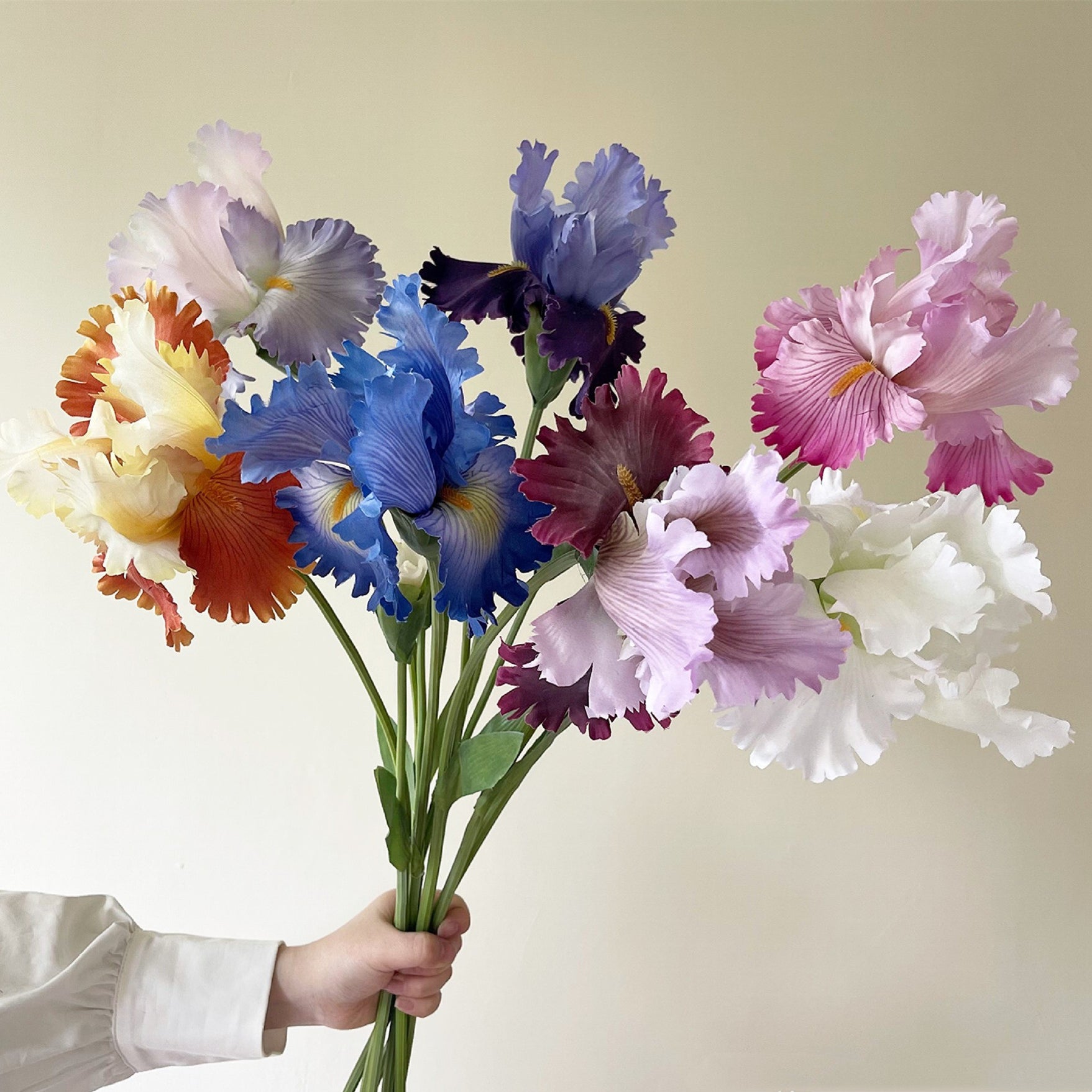 Bulk 31" Artificial Iris Flower Stem Silk Flowers Wholesale