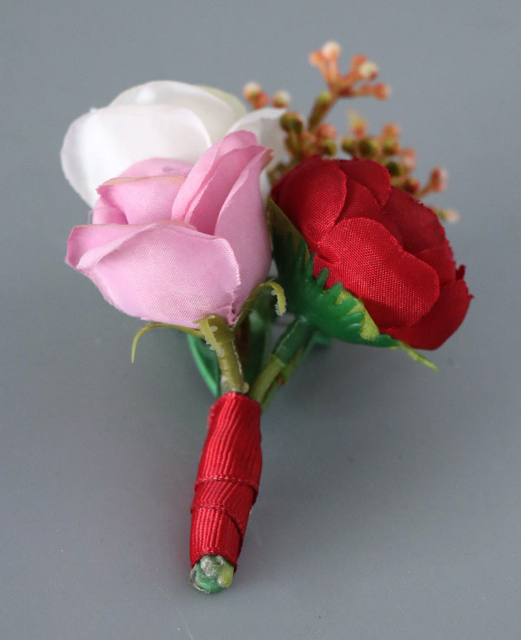 Boutonnières de pivoines bordeaux en gros