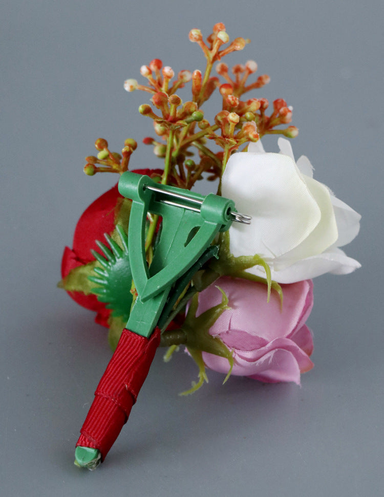 Boutonnières de pivoines bordeaux en gros