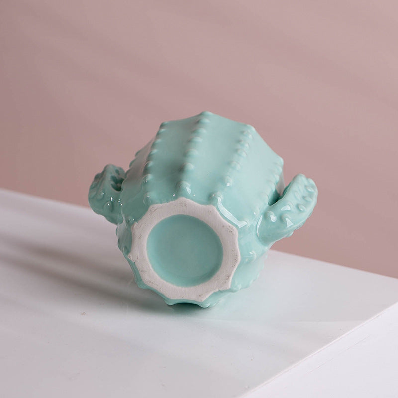 Bulk Cactus Shaped Flower Vase Ceramic Flower Planter Pot Wholesale