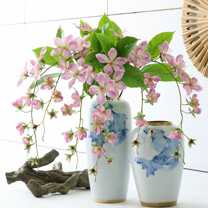 Fleurs artificielles tombantes en vrac de 31 po, fleurs de jasmin pleureuses, centres de table en gros 