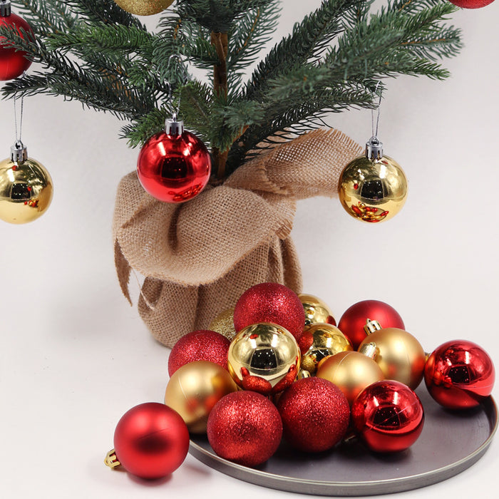 Paquete de 24 piezas de bolas de decoración de Navidad Adornos de juego de colores inastillables