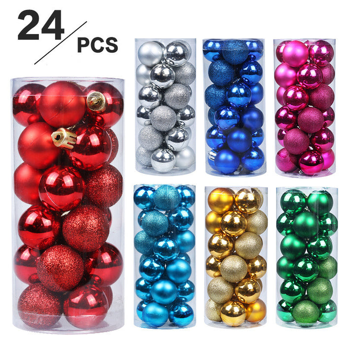 Pack of 24pcs Christmas Decoration Balls Shatterproof Color Set Ornaments
