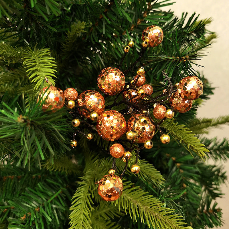 Bulk 9" Christmas Glitter Berries Tallos Holly Picks Adornos al por mayor