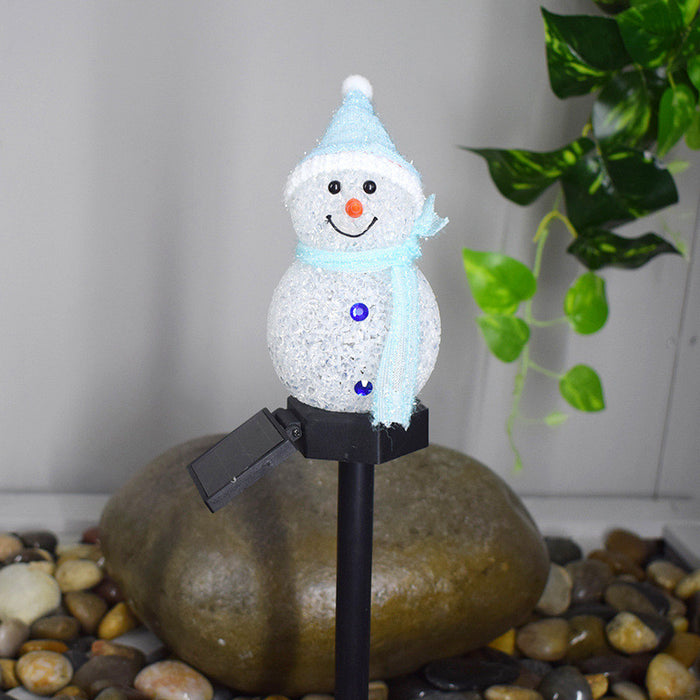 Bulk Glitter Christmas Decorations with Snowman Solar Lights Outdoor Wholesale