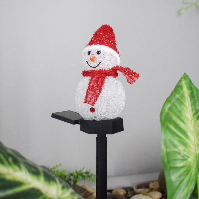 Bulk Glitter Christmas Decorations with Snowman Solar Lights Outdoor Wholesale