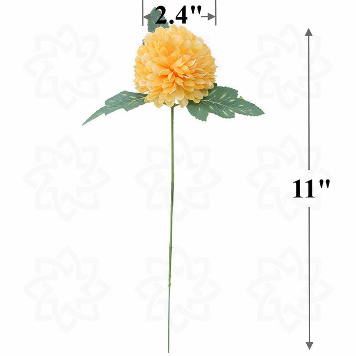 A granel 11" flores de seda bola de crisantemo arreglos de hortensias al por mayor