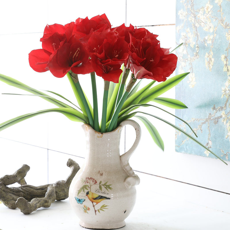 Bulk 24" Clivia Miniata Lily Stems Real Touch Artificial Flowers Wholesale