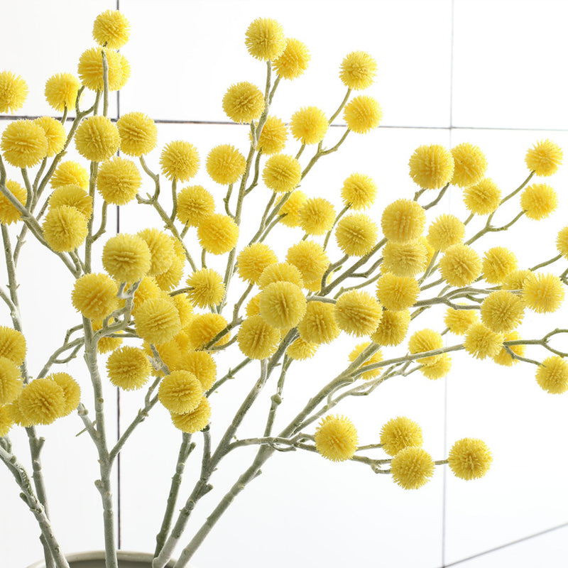 Fleurs de Craspedia Billy Balls en vrac de 28 pouces Branches Boho Floral Wholesale 