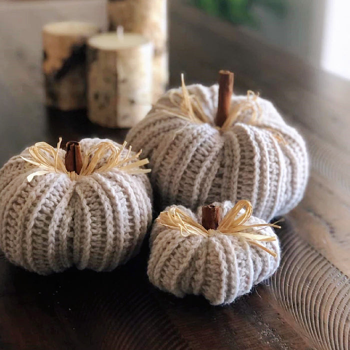 Bulk 6" Crochet Pumpkin Hand Knit Home Accent Wholesale