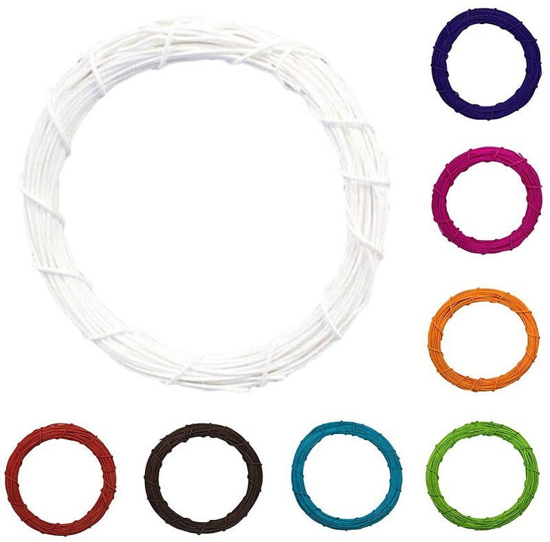 Bulk 2 Pack DIY Crafts Rattan Colorful Wreaths Frame Wholesale