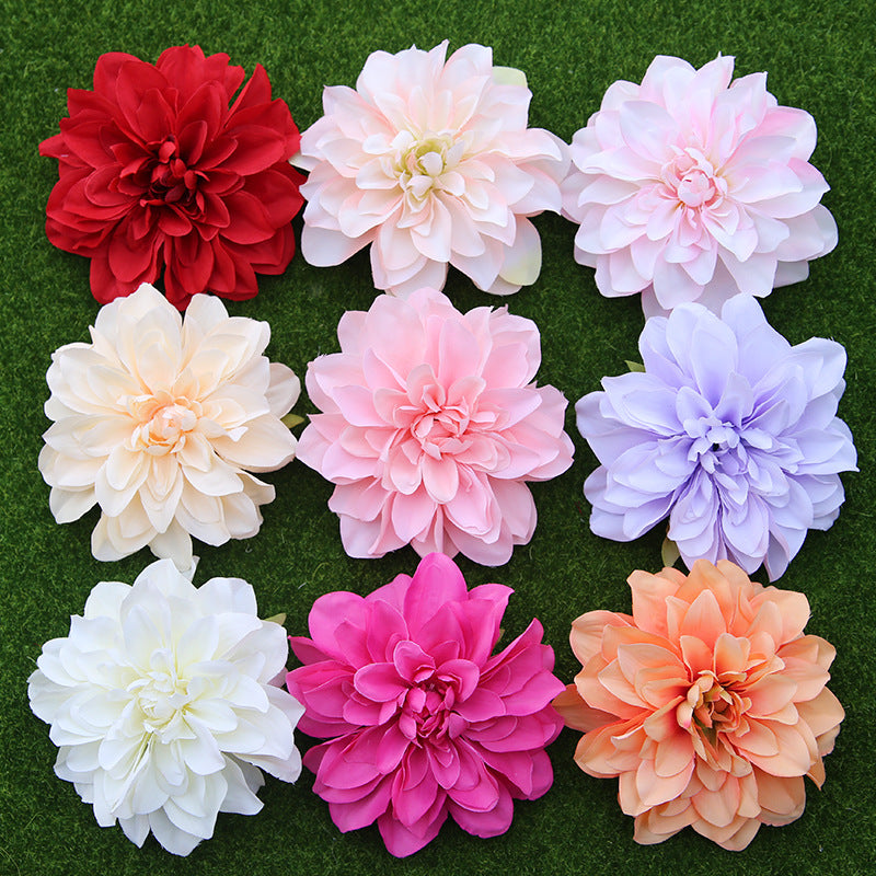 Bulk 5" Dahlia Heads with Detachable Stems Artificial Flowers Wholesale