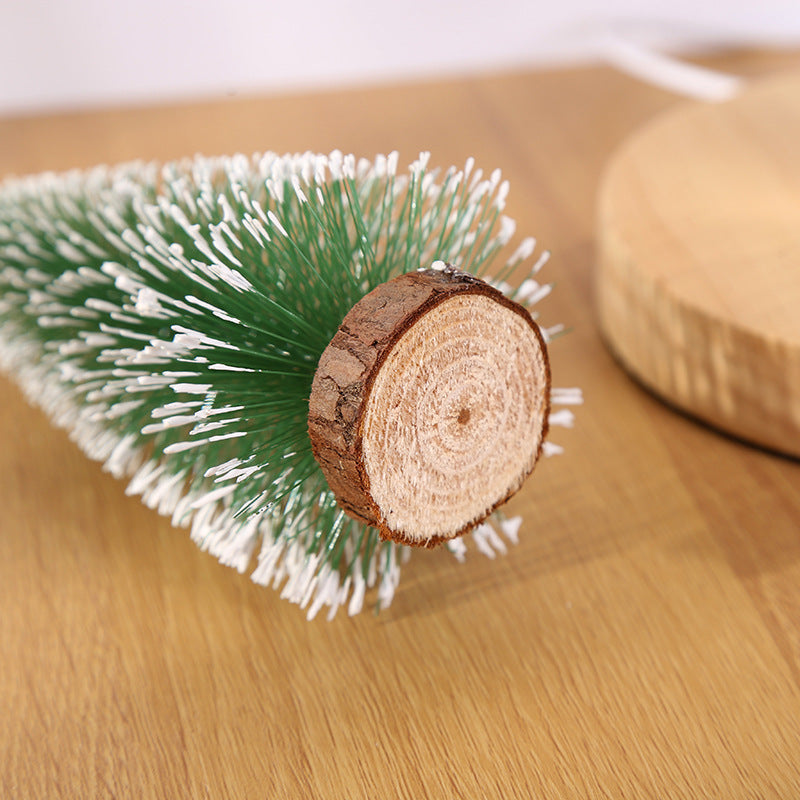 Venta al por mayor de la decoración del árbol de Navidad de la mesa del árbol de pino en miniatura de escritorio a granel