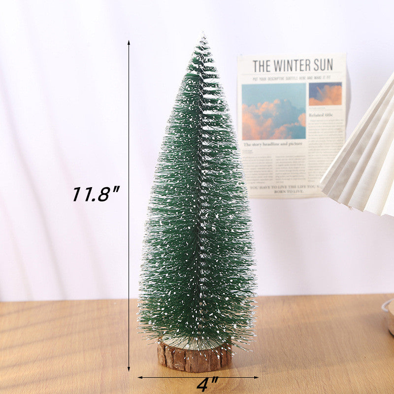 Venta al por mayor de la decoración del árbol de Navidad de la mesa del árbol de pino en miniatura de escritorio a granel
