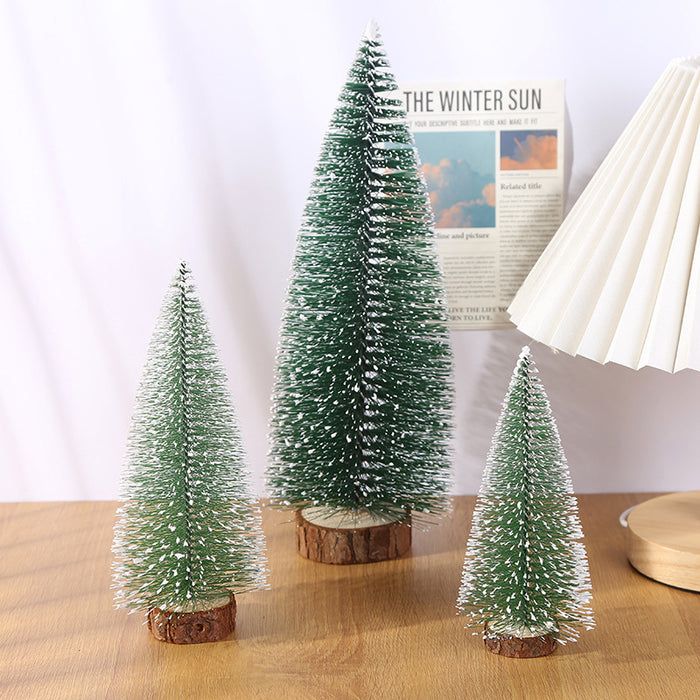 Venta al por mayor de la decoración del árbol de Navidad de la mesa del árbol de pino en miniatura de escritorio a granel