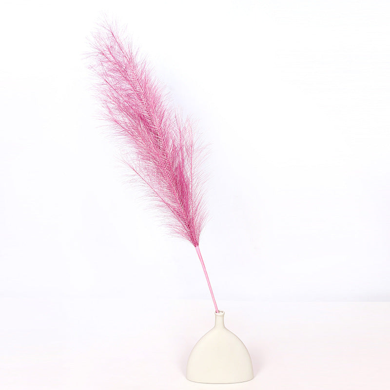 Bulk Set of 3pcs Extra Large 43 Inch Faux Golden Pampas Grass Silver Boho Flowers Wholesale