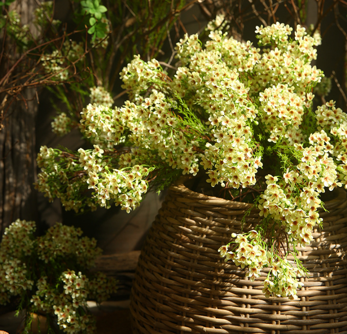 Tige de fleur de cire en vrac de 31 pouces Chamelaucium Uncinatum Fleurs artificielles en gros 