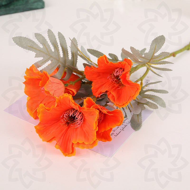 Fleurs artificielles de pavot en vrac de 20 pouces en gros