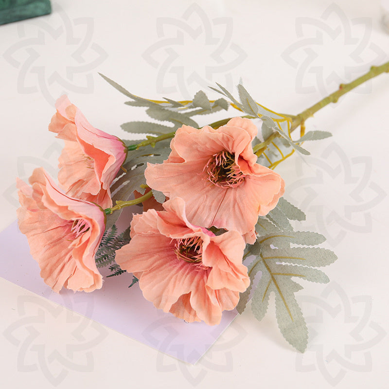 Fleurs artificielles de pavot en vrac de 20 pouces en gros