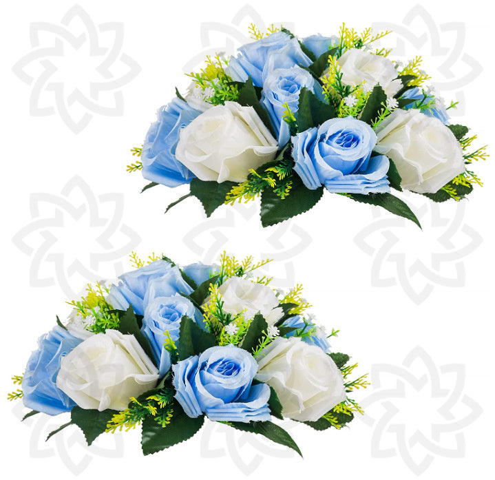 Lot de 2 bouquets de fleurs artificielles pour centre de table de mariage