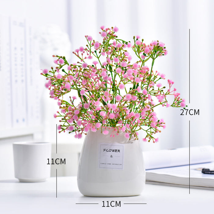 Bulk Spring Flower Bouquet Arrangement in White Ceramic Vase - 11 Styles Wholesale