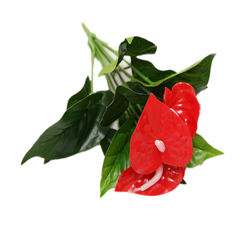 Bulk 12" Red Anthurium Bush Flamingo Plant Resistente a los rayos UV al por mayor 