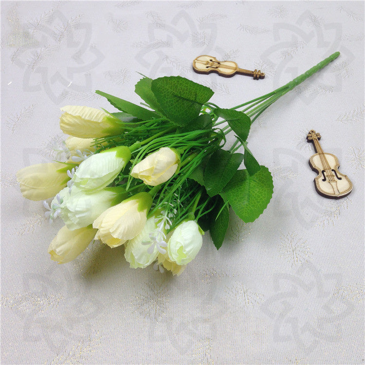 Bulk 13.4" Artificial Tulip Flowers Bush Arrangement Bouquet Wholesale